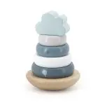 Label Label - Stapelturm - Stapelturm aus Holz Grün - Personalisiertes Taufgeschenk - Geschenk zur Taufe für Baby und Kind